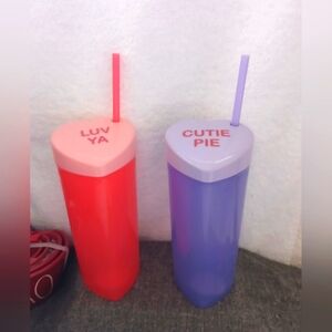 Conversation heart tumblers